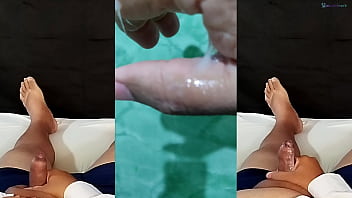 I got excited thinking about my ex-girlfriend and jerked off, getting my hand all over cum, my...