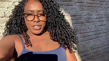 JOI - Young black girl enjoying herself while masturbating her creamy pussy in her backyard. BRUB