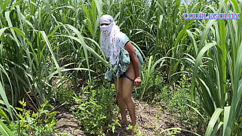 Komal walked ahead in the sugarcane field and her lover followed her
